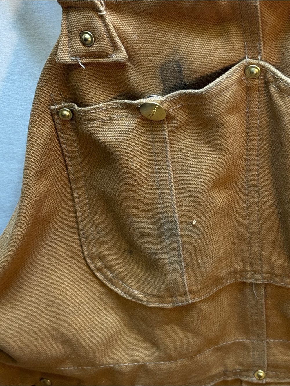 Carhartt Double Knee Overalls Men’s 38x34 Duck Canvas Insulated Made In USA Used - Picture 3 of 14